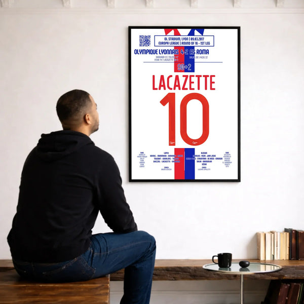 Poster du but d’Alexandre Lacazette - Lyon vs Roma 2017 - Legendary Goals