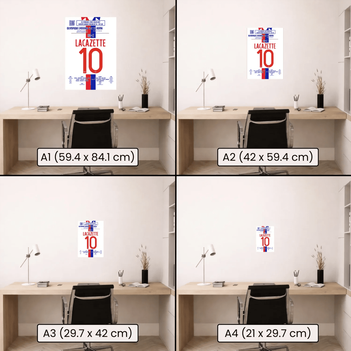 Poster du but d’Alexandre Lacazette - Lyon vs Roma 2017 - Legendary Goals