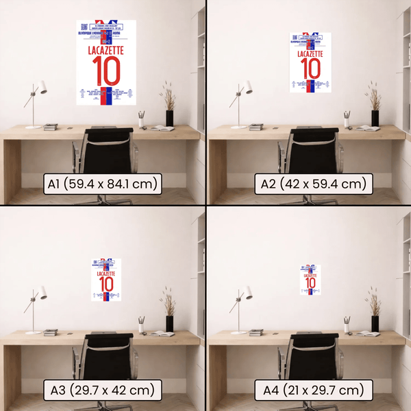 Poster du but d’Alexandre Lacazette - Lyon vs Roma 2017 - Legendary Goals