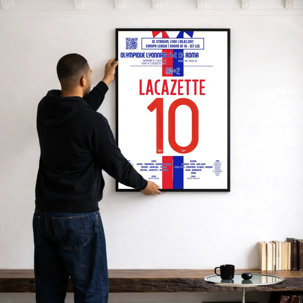 Poster du but d’Alexandre Lacazette - Lyon vs Roma 2017 - Legendary Goals