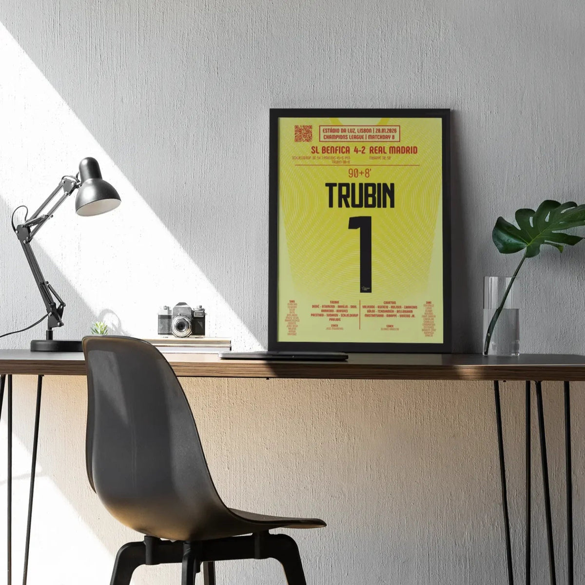 Poster du but d’Anatoliy Trubin – Benfica vs Real Madrid 2026 - Legendary Goals