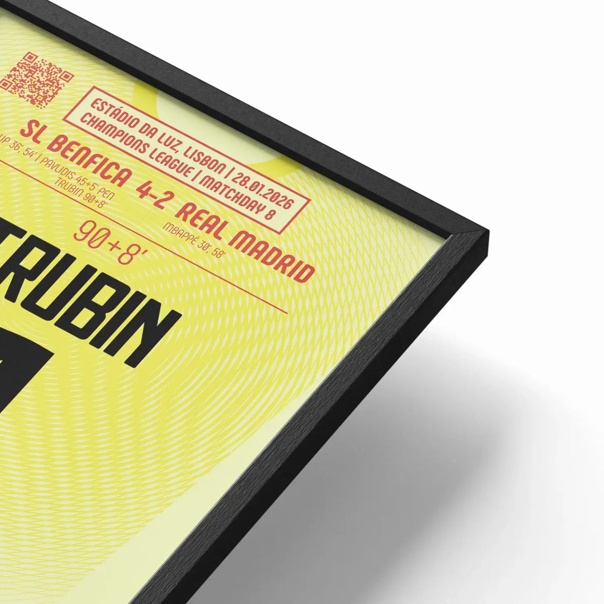 Poster du but d’Anatoliy Trubin – Benfica vs Real Madrid 2026 - Legendary Goals