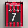 Poster du but d’Andriy Shevchenko – AC Milan vs Real Madrid 2002 - Legendary Goals
