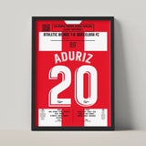 Poster du but d’Aritz Aduriz - Athletic Club vs FC Barcelone 2019 - Legendary Goals