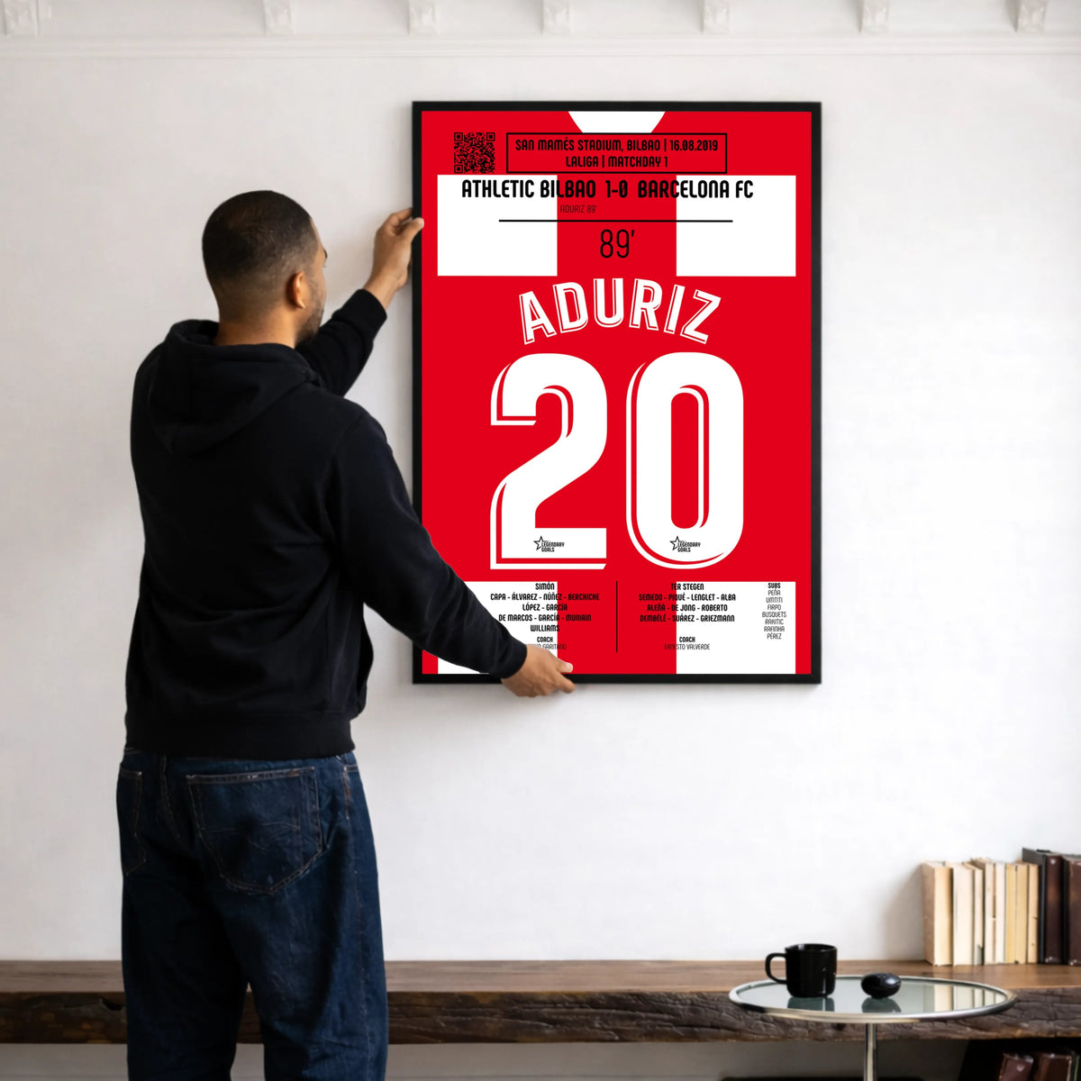 Poster du but d’Aritz Aduriz - Athletic Club vs FC Barcelone 2019 - Legendary Goals