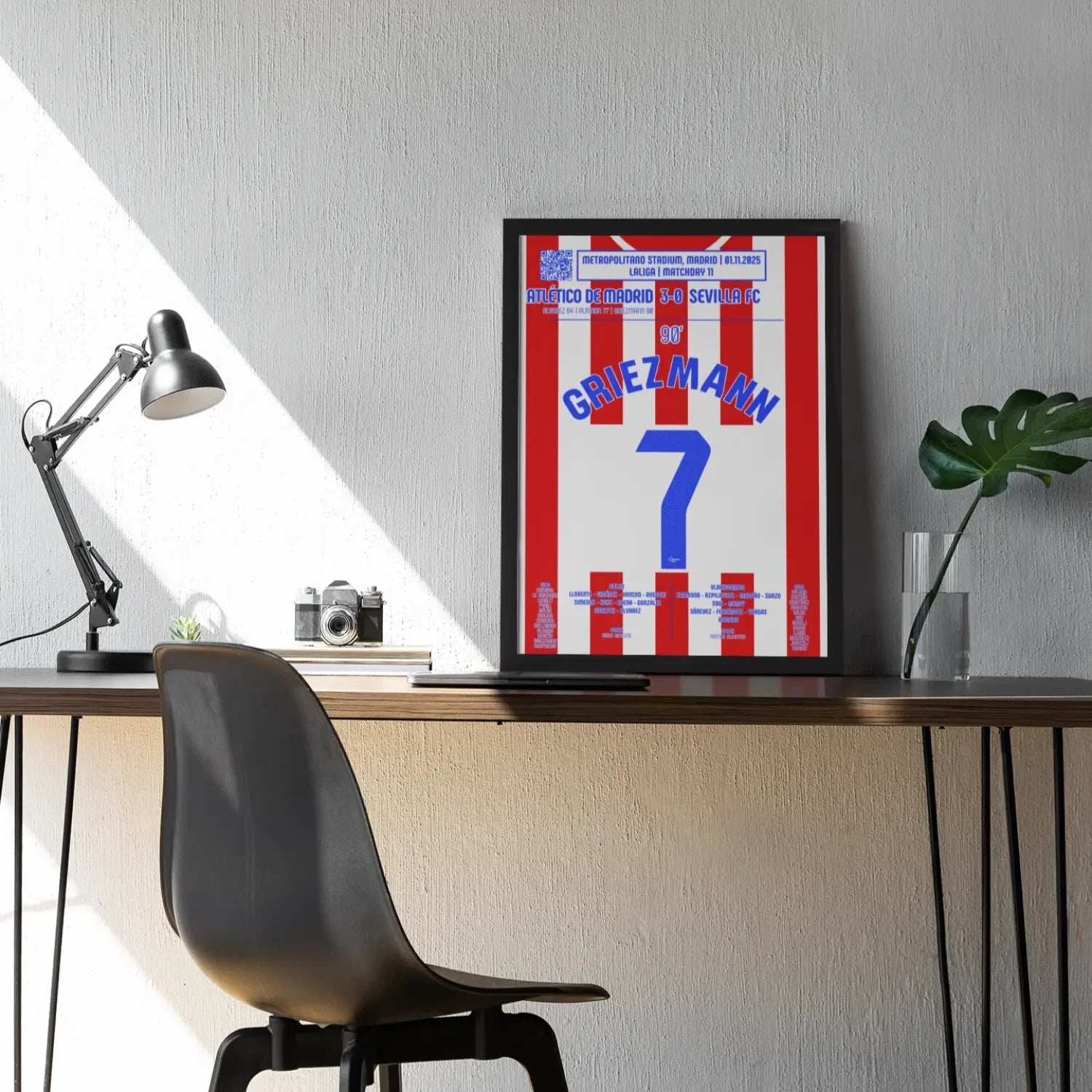 Poster du but de Antoine Griezmann – Atlético de Madrid vs Séville 2025 - Legendary Goals