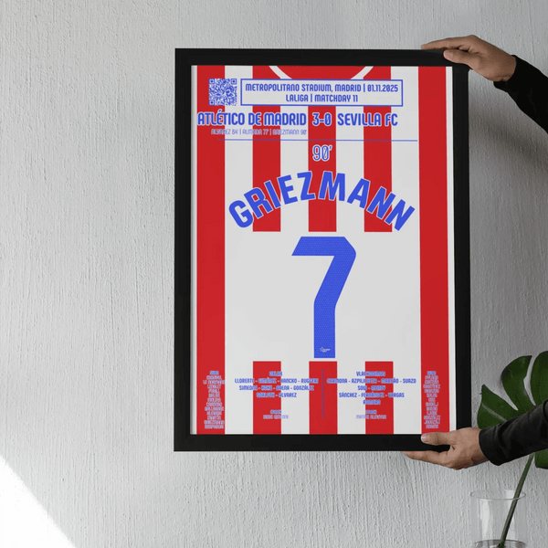 Poster du but de Antoine Griezmann – Atlético de Madrid vs Séville 2025 - Legendary Goals