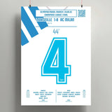 Poster du but de Basile Boli - OM vs Milan AC 1993 - Legendary Goals