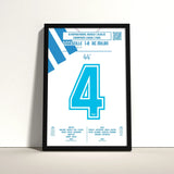 Poster du but de Basile Boli - OM vs Milan AC 1993 - Legendary Goals