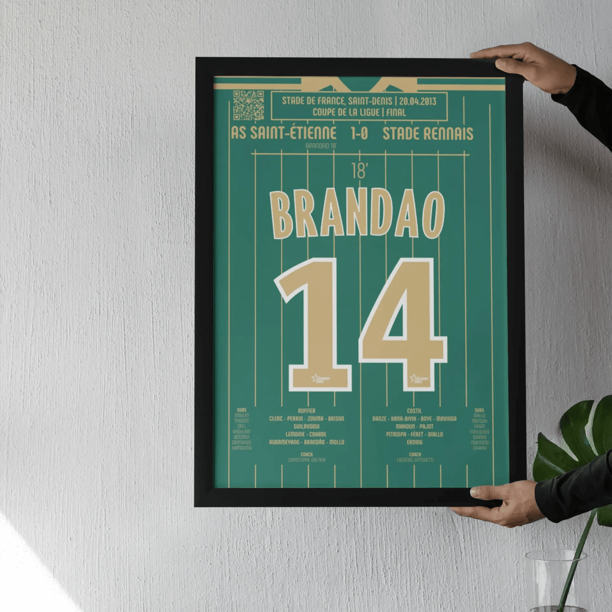 Poster du but de Brandão – AS Saint - Étienne vs Stade Rennais 2013 - Legendary Goals
