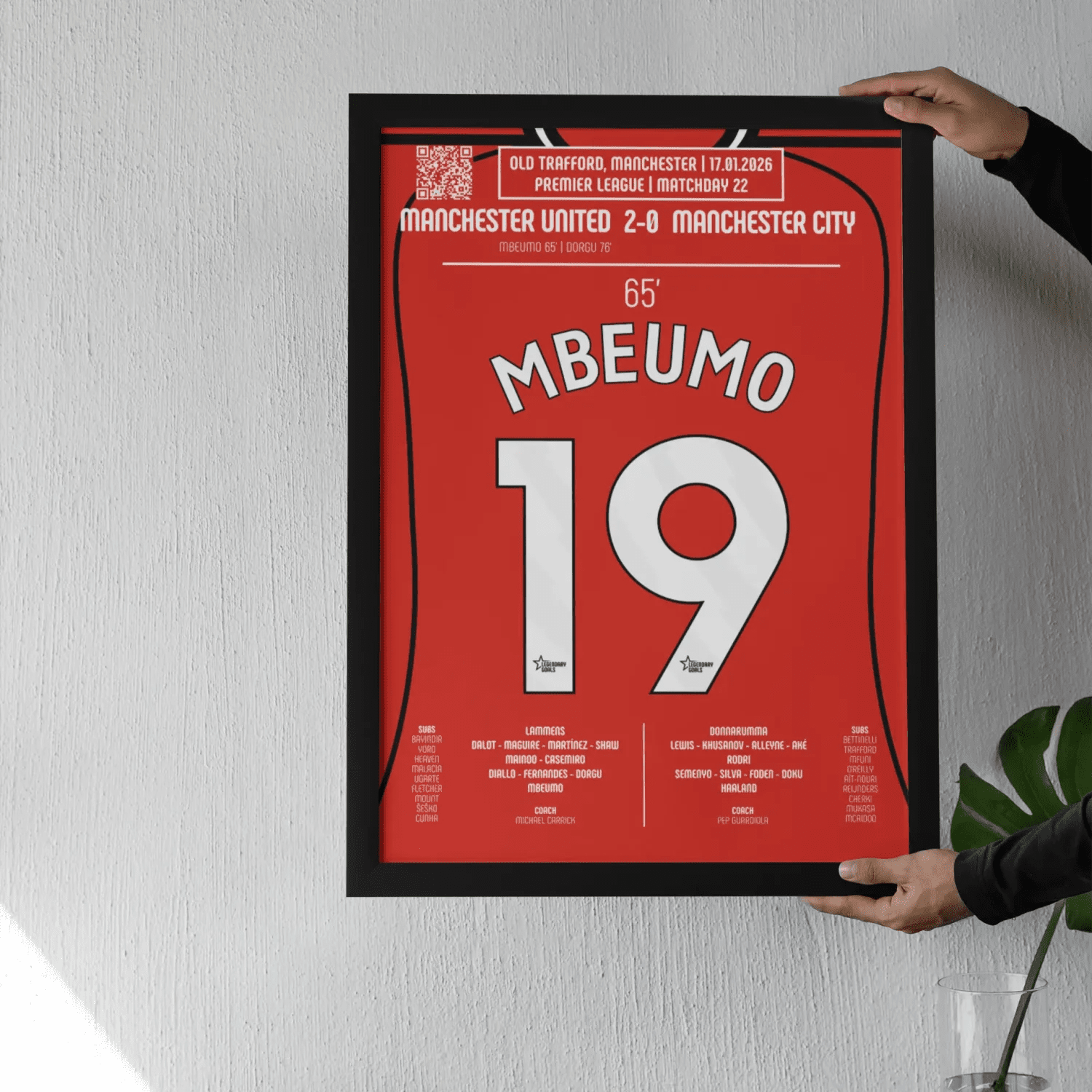 Poster du but de Bryan Mbeumo – Manchester United vs Manchester City 2026 - Legendary Goals