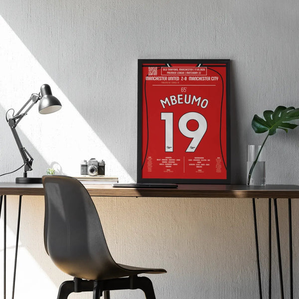 Poster du but de Bryan Mbeumo – Manchester United vs Manchester City 2026 - Legendary Goals