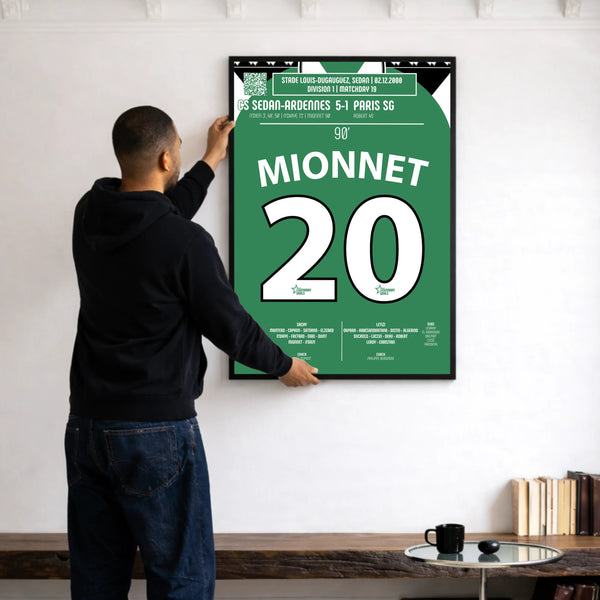Poster du but de Cédric Mionnet – Sedan vs PSG 2000 - Legendary Goals