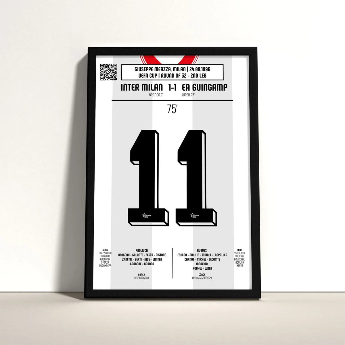 Poster du but de Christopher Wreh – Inter Milan vs Guingamp 1996 - Legendary Goals