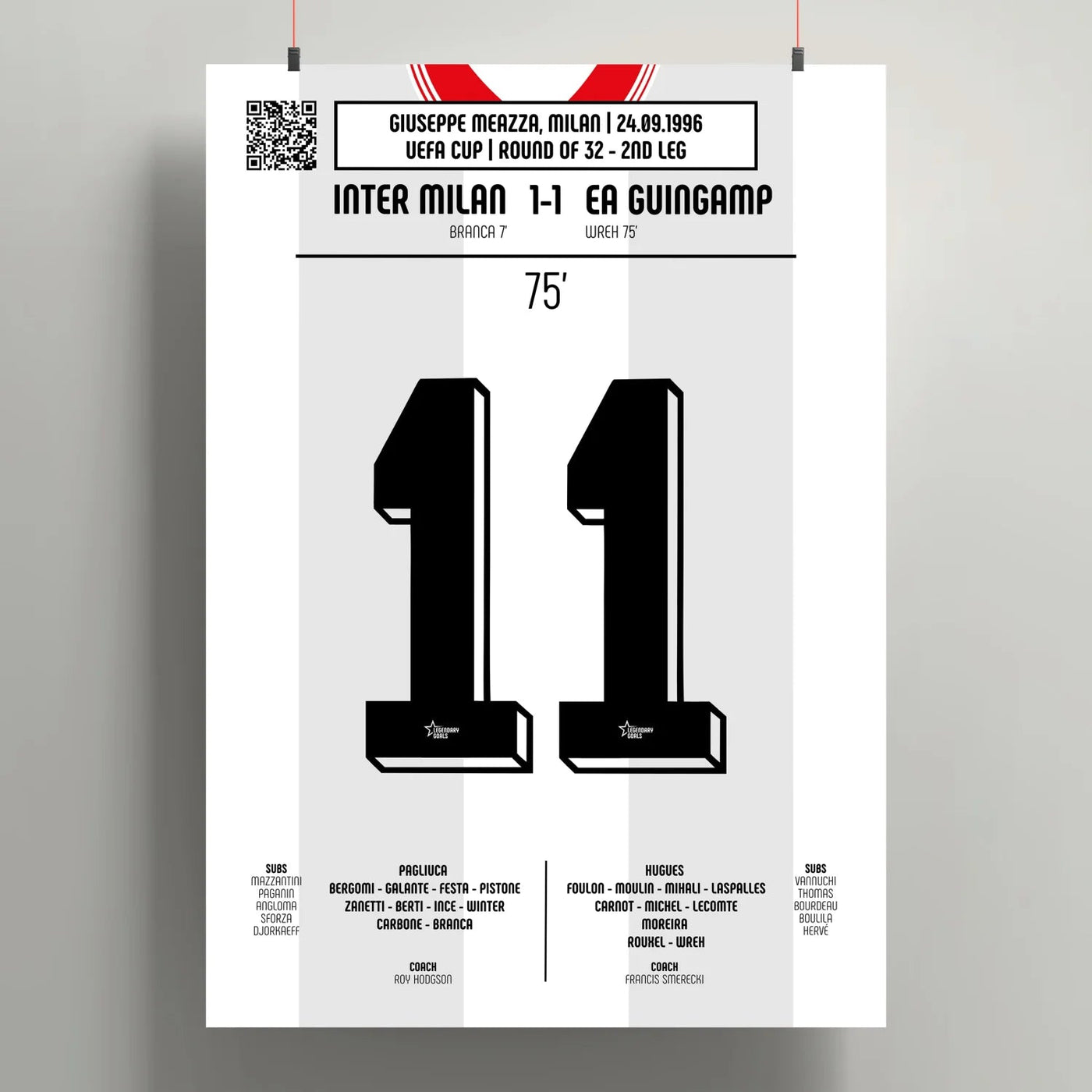 Poster du but de Christopher Wreh – Inter Milan vs Guingamp 1996