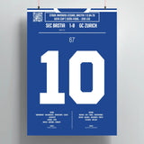 Poster du but de Claude Papi - Bastia vs Grasshopper Zurich 1978 - Legendary Goals