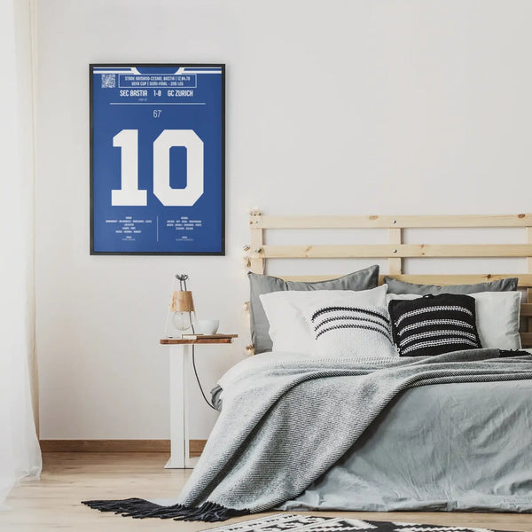 Poster du but de Claude Papi - Bastia vs Grasshopper Zurich 1978 - Legendary Goals