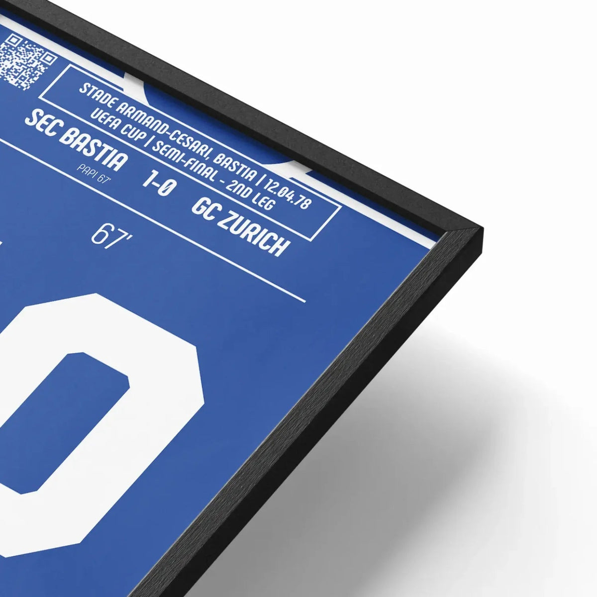 Poster du but de Claude Papi - Bastia vs Grasshopper Zurich 1978 - Legendary Goals