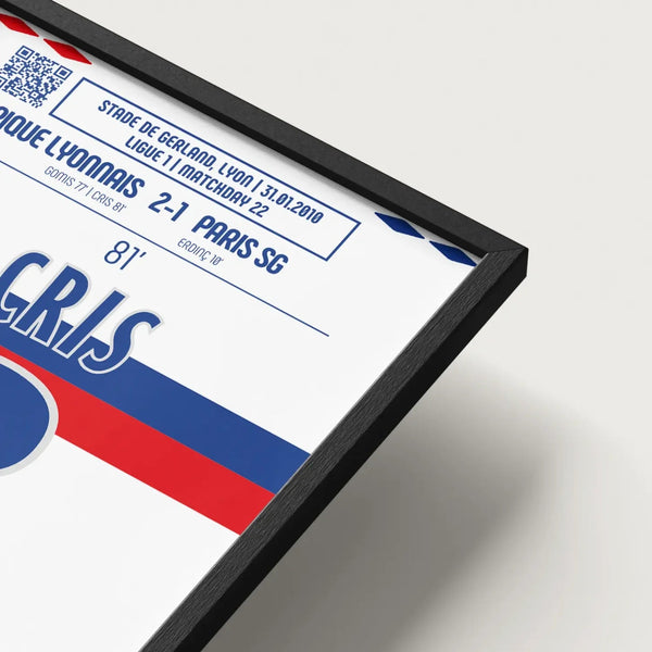 Poster du but de Cris – Lyon vs PSG 2010 - Legendary Goals