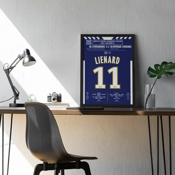 Poster du but de Dimitri Liénard – Strasbourg vs Lyon 2018 - Legendary Goals