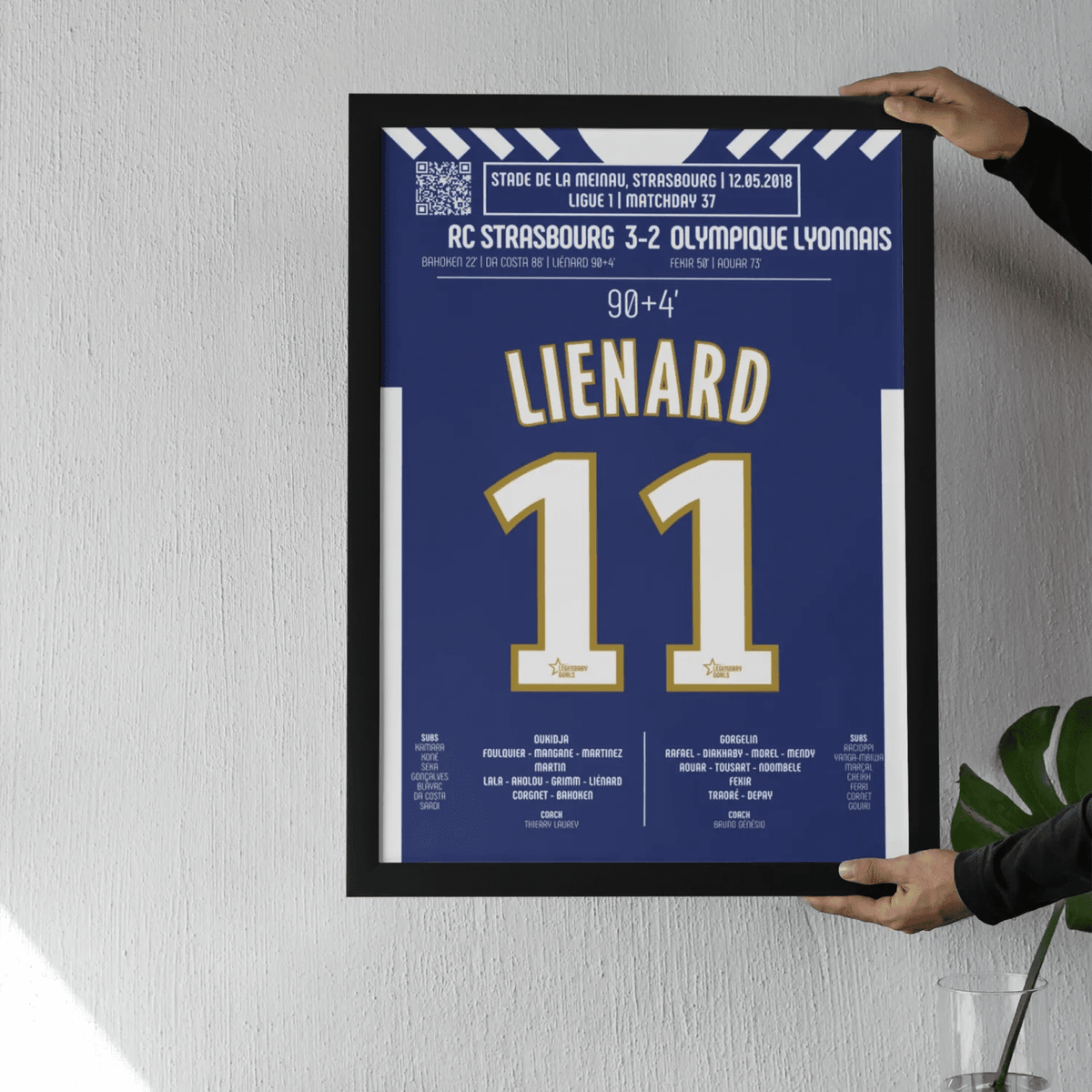 Poster du but de Dimitri Liénard – Strasbourg vs Lyon 2018 - Legendary Goals