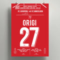 Poster du but de Divock Origi - Liverpool vs Barcelone 2019 - Legendary Goals