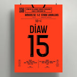 Poster du but de Djibril Diaw – Amiens vs Laval 2023 - Legendary Goals