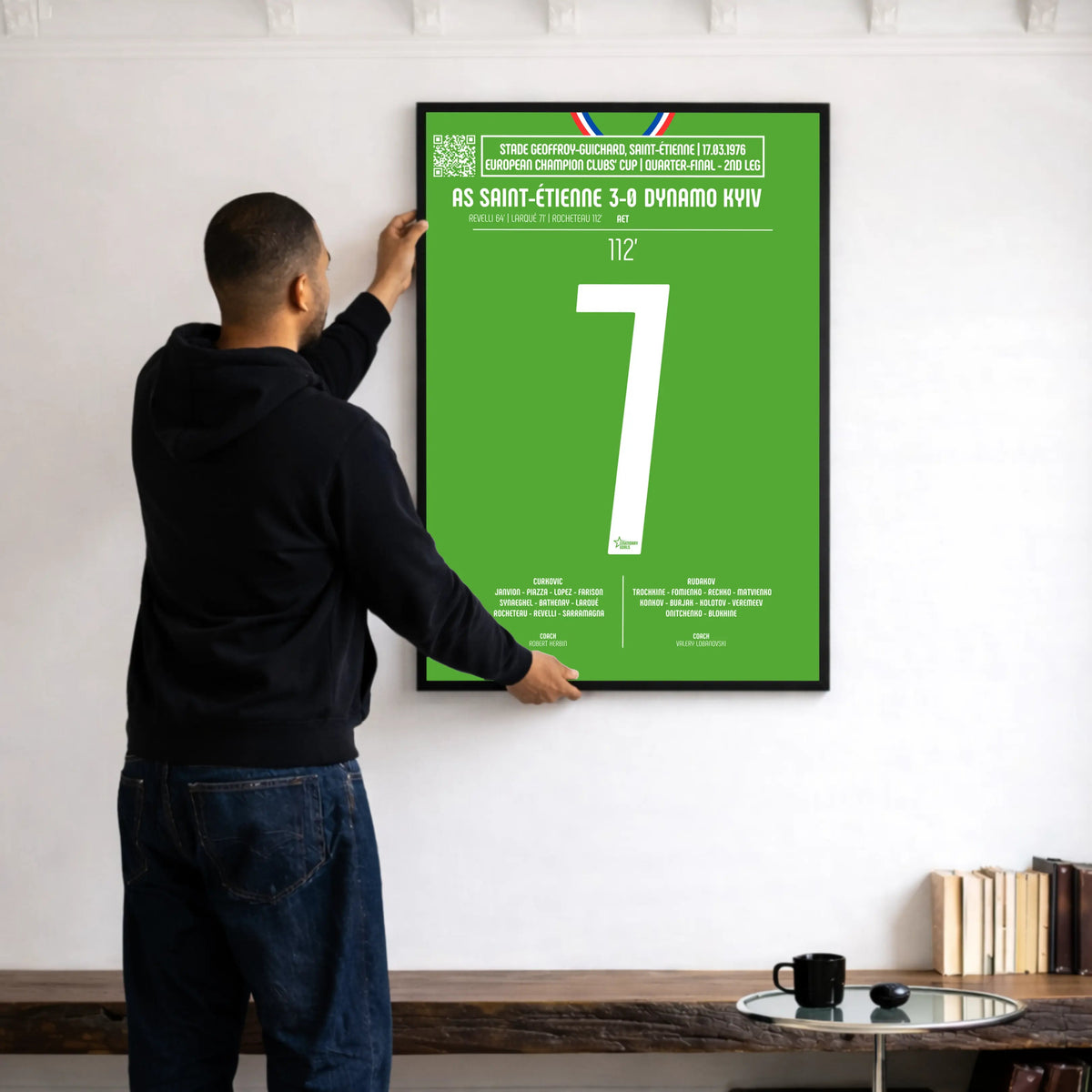 Poster du but de Dominique Rocheteau – Saint - Étienne vs Dynamo Kiev 1976 - Legendary Goals
