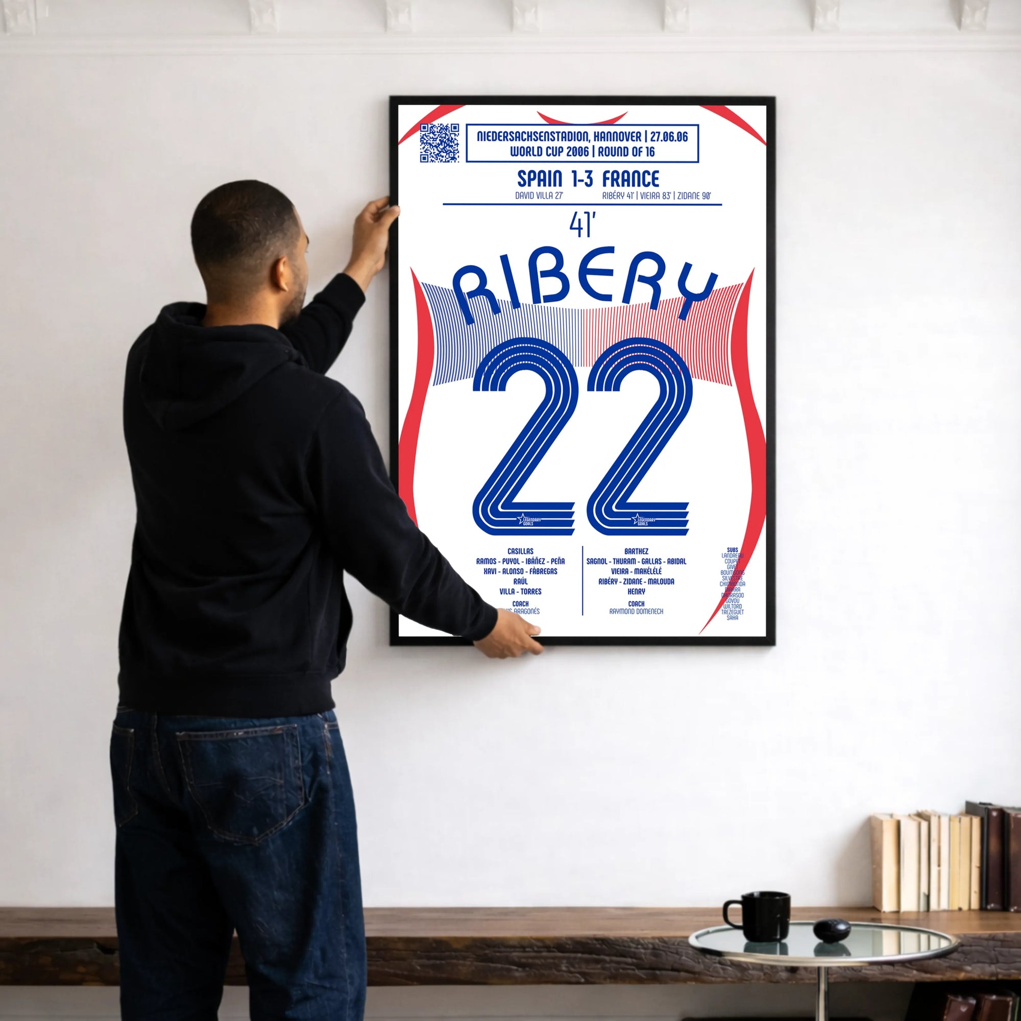 Poster du but de Franck Ribéry - Espagne vs France 2006 - Legendary Goals