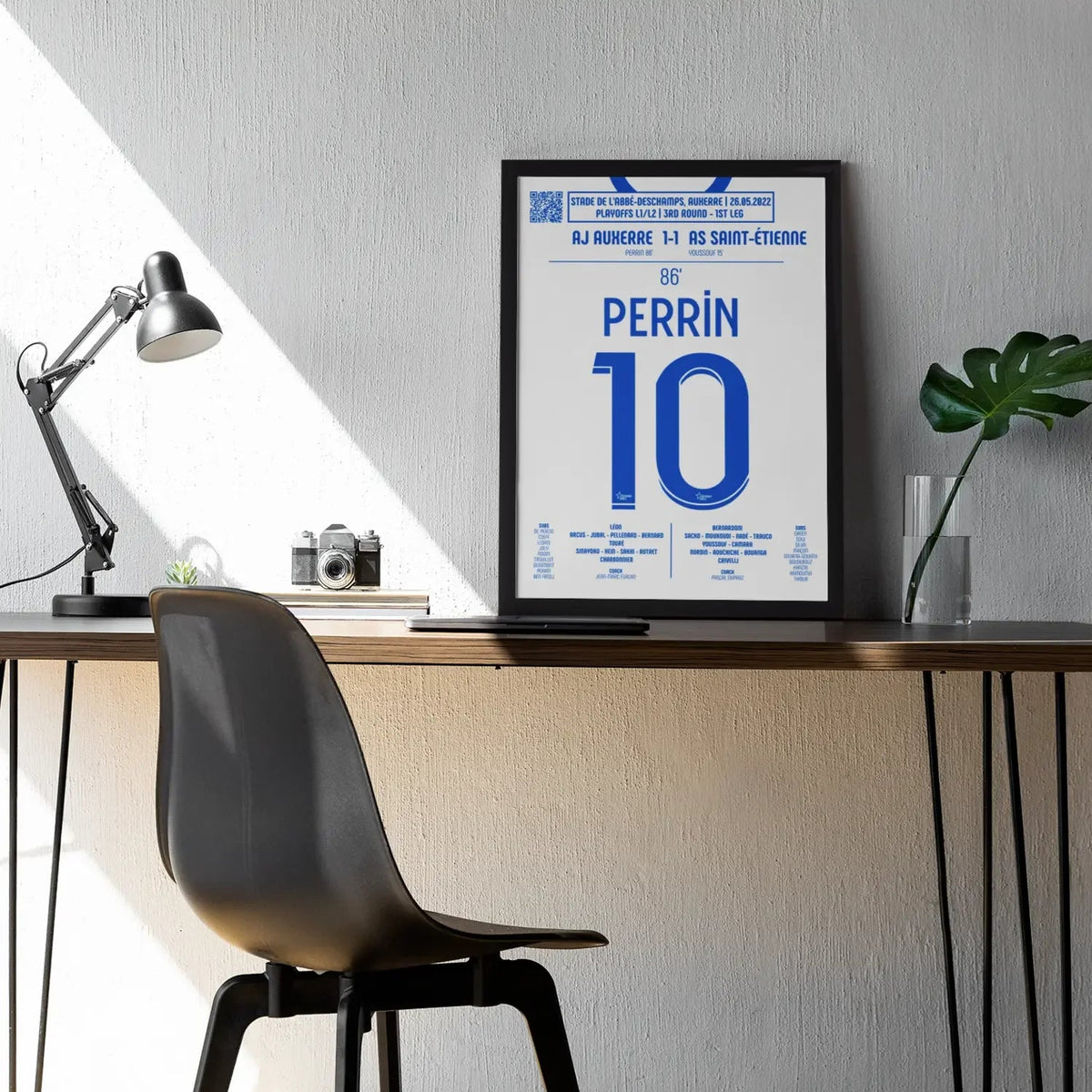 Poster du but de Gaëtan Perrin – Auxerre vs AS Saint - Étienne 2022 - Legendary Goals