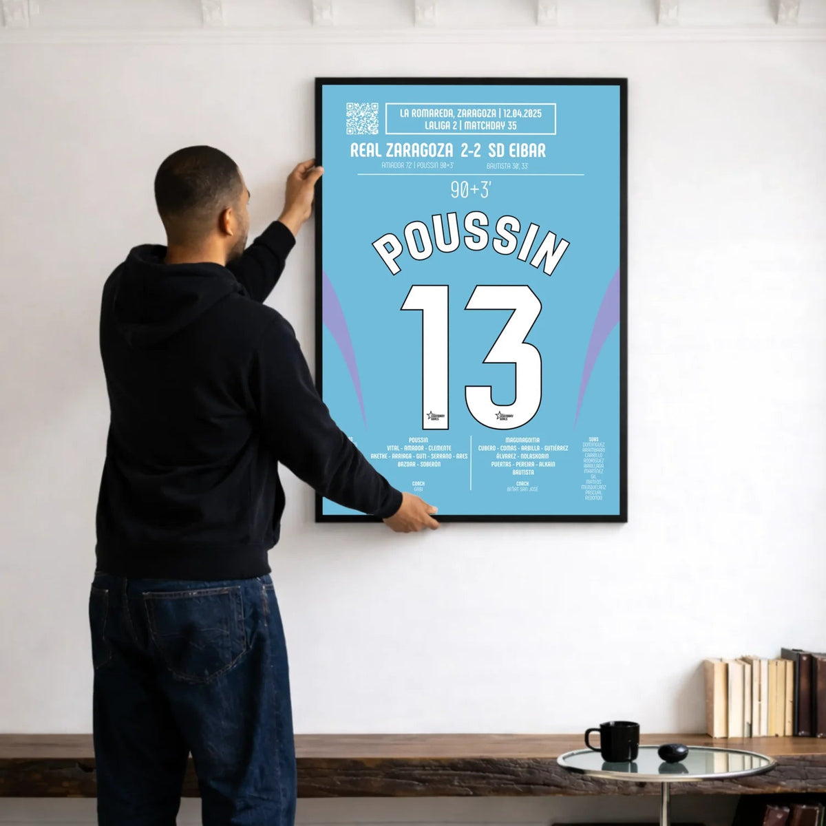 Poster du but de Gaëtan Poussin – Saragosse vs Eibar 2025 - Legendary Goals
