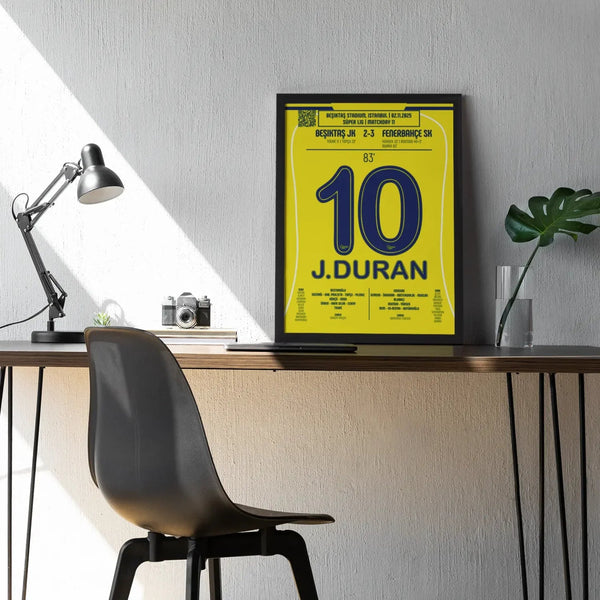 Poster du but de Jhon Durán – Beşiktaş vs Fenerbahçe 2025 - Legendary Goals