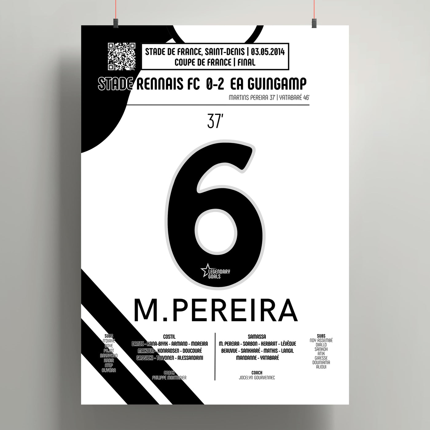 Poster du but de Jonathan Martins Pereira – Rennes vs Guingamp 2014