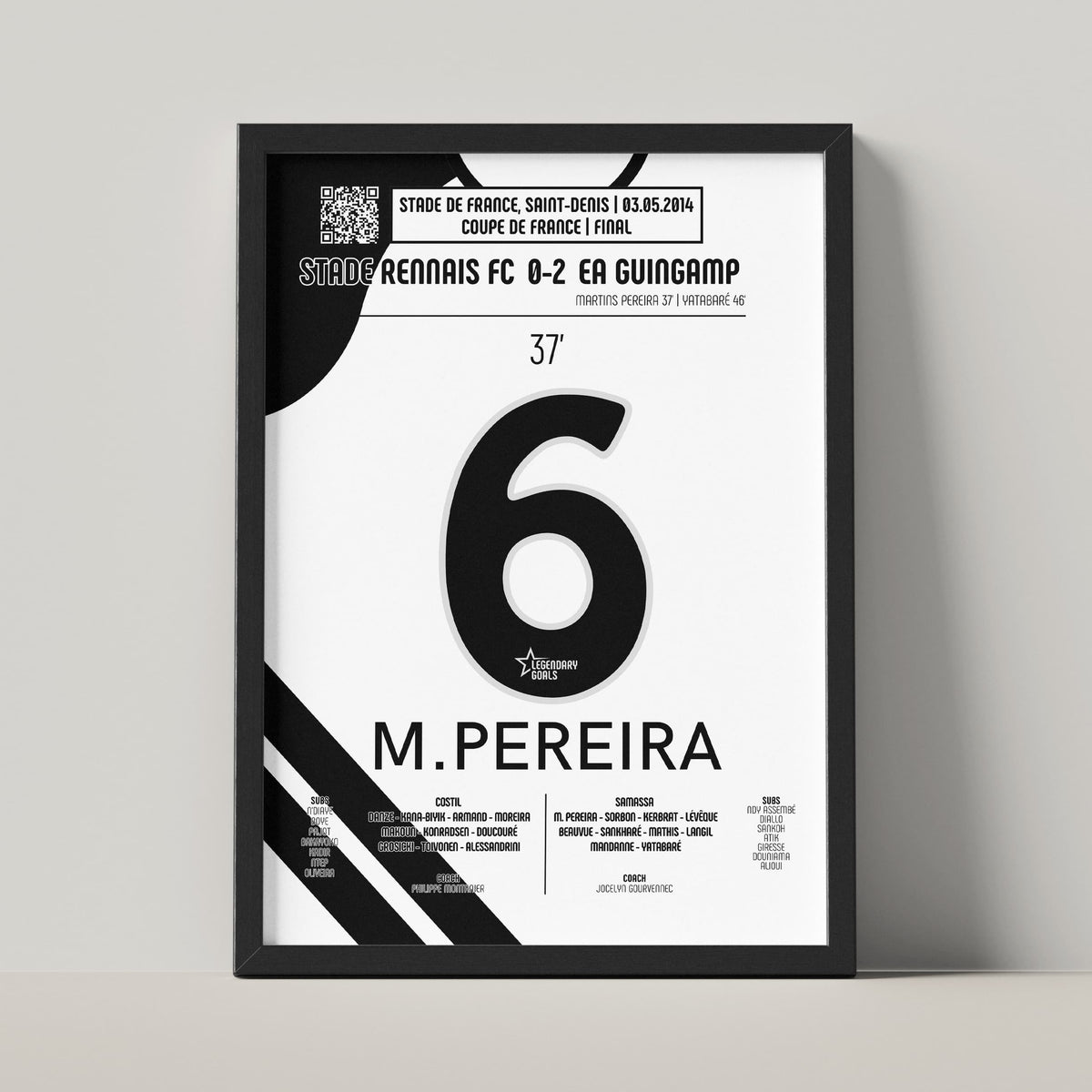 Poster du but de Jonathan Martins Pereira – Rennes vs Guingamp 2014 - Legendary Goals