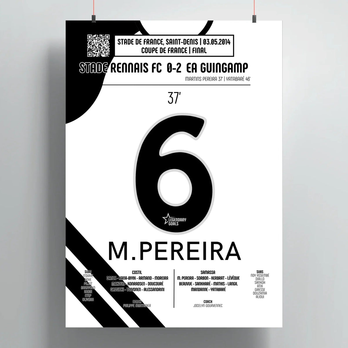 Poster du but de Jonathan Martins Pereira – Rennes vs Guingamp 2014 - Legendary Goals