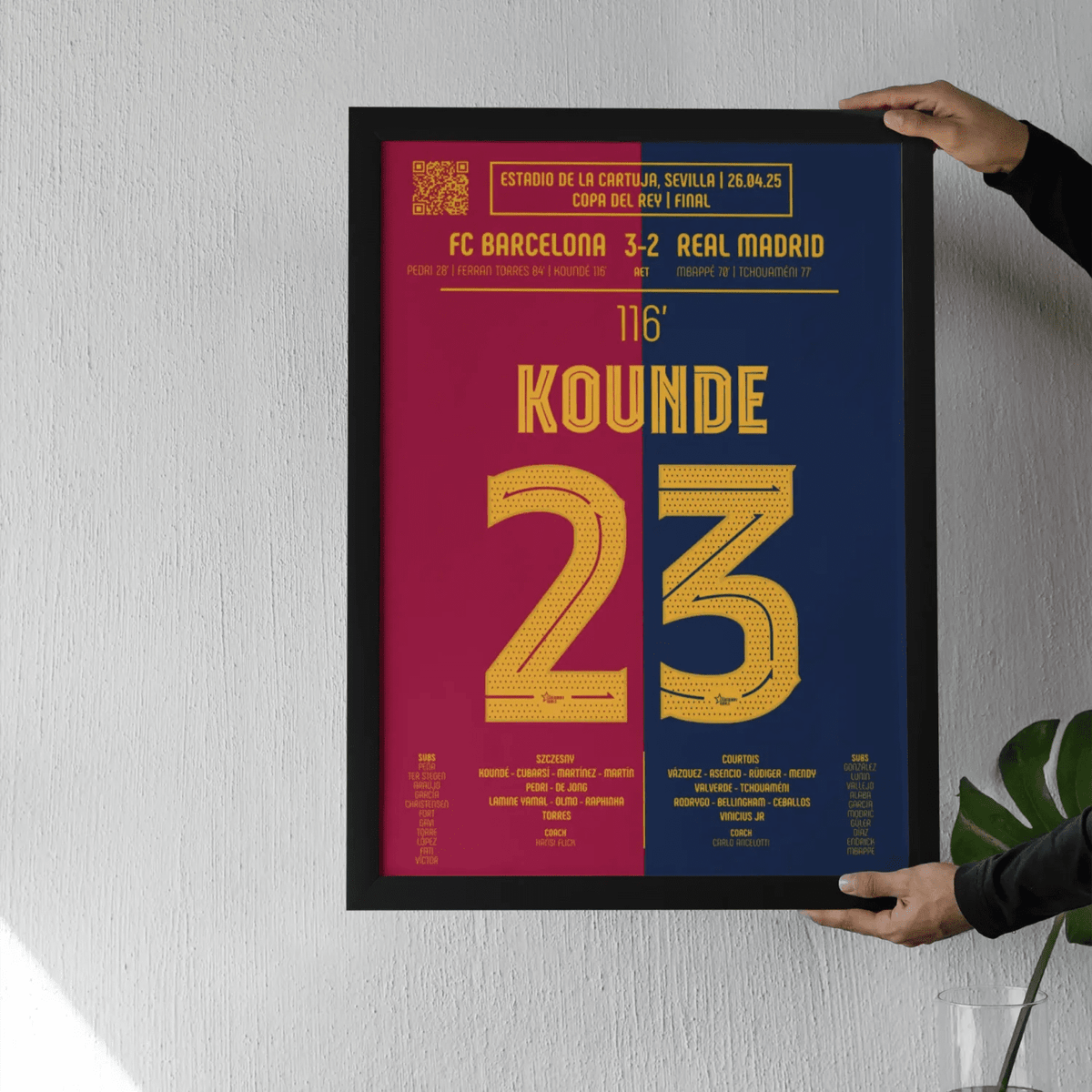 Poster du but de Jules Koundé – Barcelona vs Real Madrid 2025 - Legendary Goals
