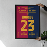 Poster du but de Jules Koundé – Barcelona vs Real Madrid 2025 - Legendary Goals