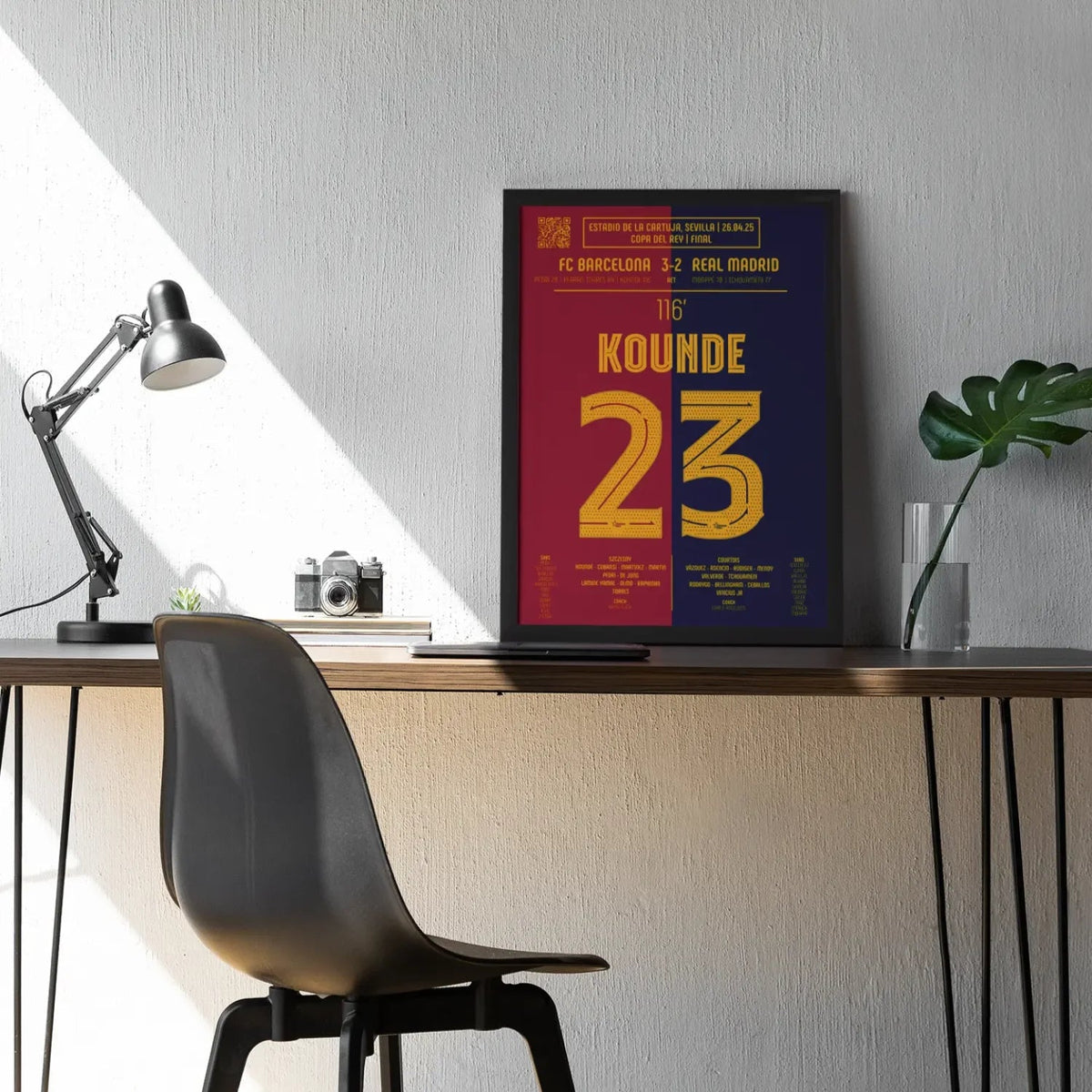 Poster du but de Jules Koundé – Barcelona vs Real Madrid 2025 - Legendary Goals