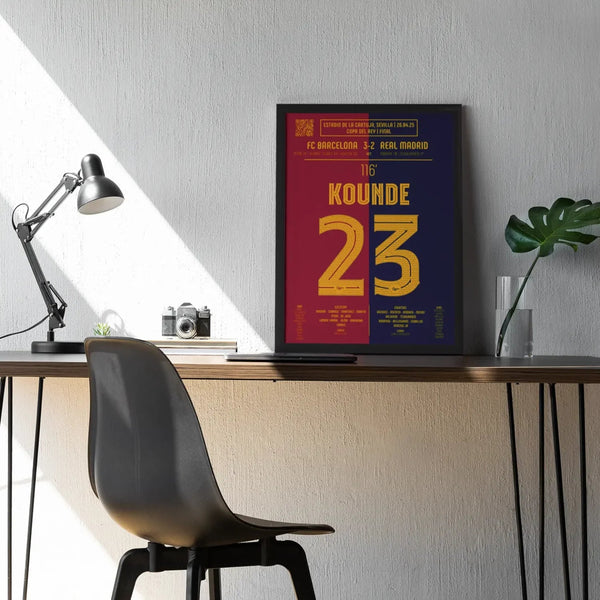 Poster du but de Jules Koundé – Barcelona vs Real Madrid 2025 - Legendary Goals