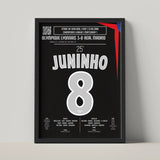 Poster du but de Juninho – Lyon vs Real Madrid 2005 - Legendary Goals