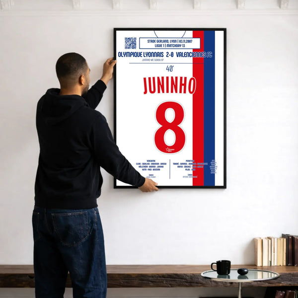Poster du but de Juninho – Lyon vs Valenciennes 2007 - Legendary Goals