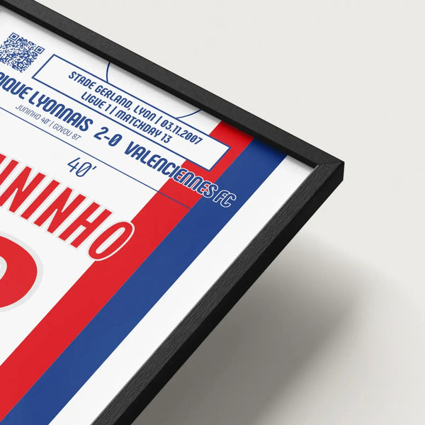 Poster du but de Juninho – Lyon vs Valenciennes 2007 - Legendary Goals