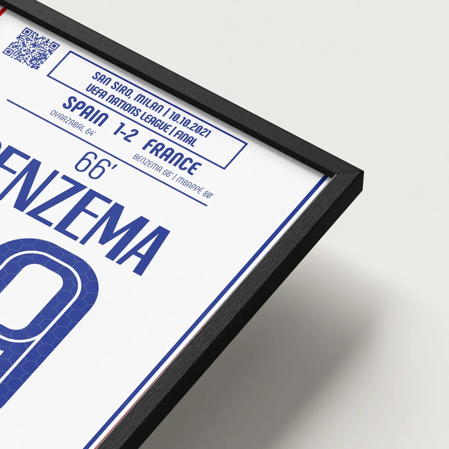Poster du but de Karim Benzema - Espagne vs France 2021 - Legendary Goals