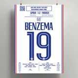 Poster du but de Karim Benzema - Espagne vs France 2021 - Legendary Goals