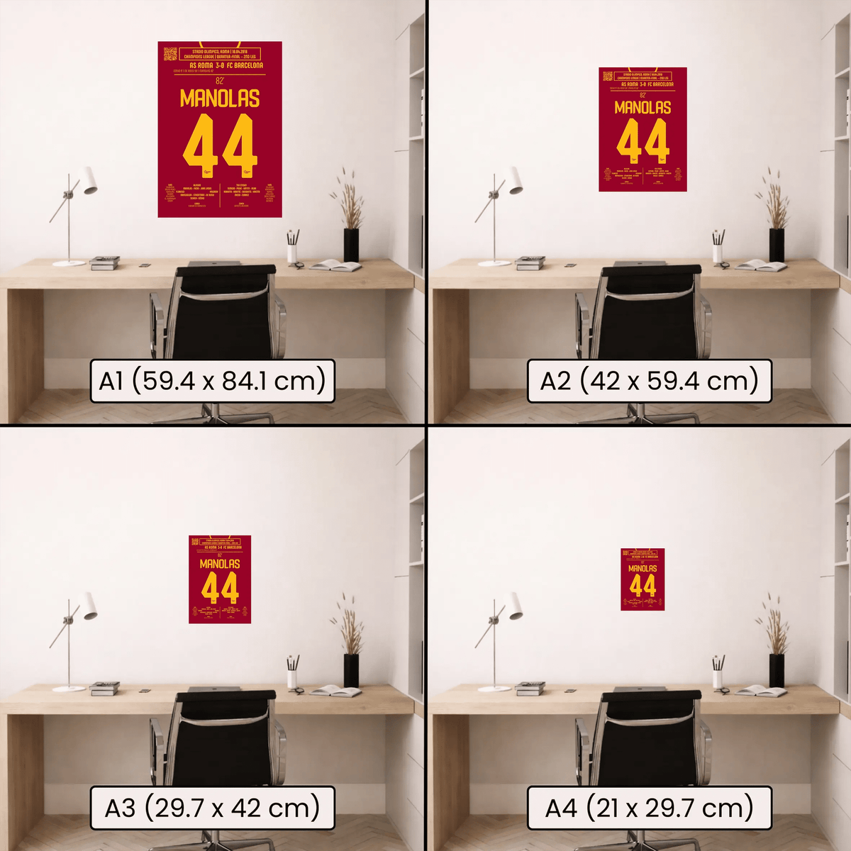 Poster du but de Kostas Manolas – Roma vs Barcelone 2018 - Legendary Goals