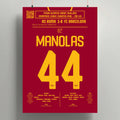 Poster du but de Kostas Manolas – Roma vs Barcelone 2018 - Legendary Goals