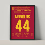 Poster du but de Kostas Manolas – Roma vs Barcelone 2018 - Legendary Goals