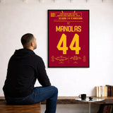 Poster du but de Kostas Manolas – Roma vs Barcelone 2018 - Legendary Goals