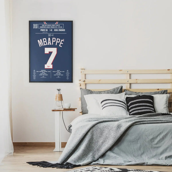 Poster du but de Kylian Mbappé – PSG vs Real Madrid 2022 - Legendary Goals