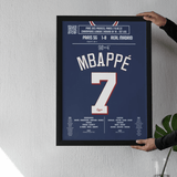 Poster du but de Kylian Mbappé – PSG vs Real Madrid 2022 - Legendary Goals